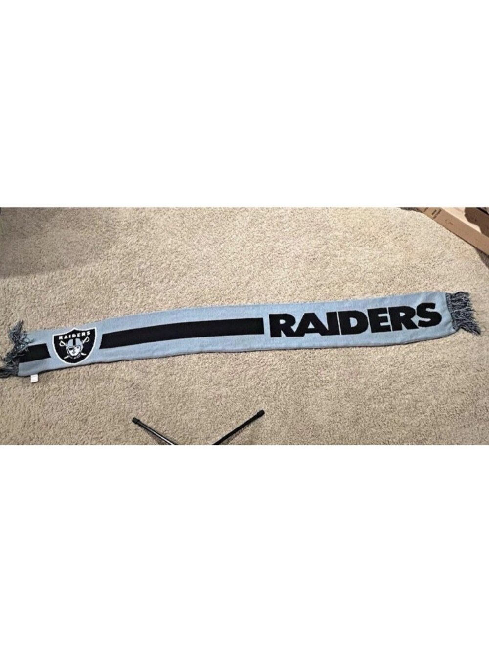 Oakland Raiders Gray/Black Football Flag/Scarf, National Football League (NFL)